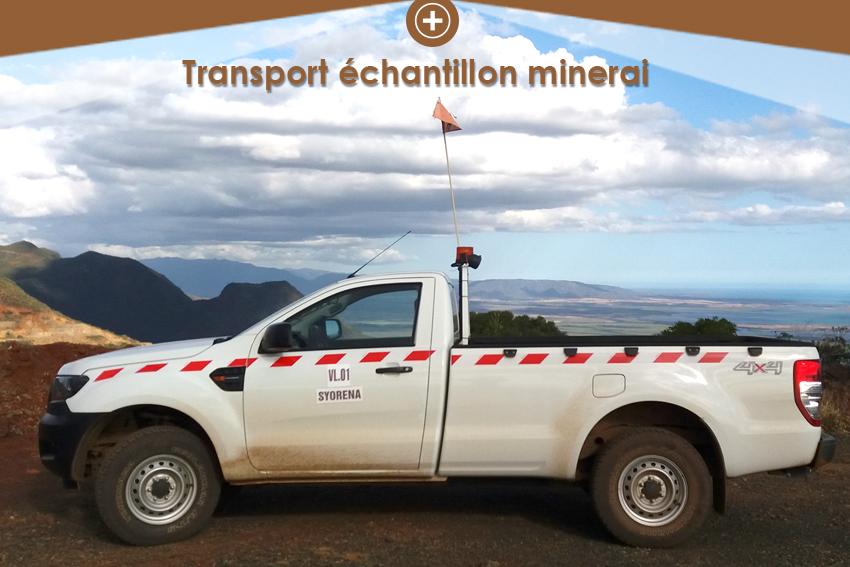 Transport échantillon minerai