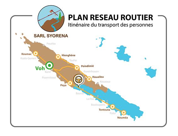 Syorena ligne reseau routier